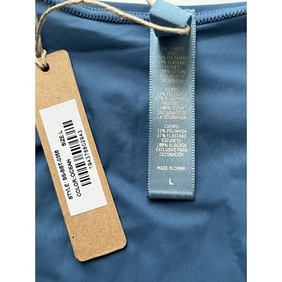 Skims Blue Jelly Sheer Crew Neck Bodysuit Sleeveless Bodysuit Deap Sea Size S - Picture 5 of 10